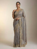 Joban Fashion Beige Fandy Satin Silk Party Wear Sarees - Distacart