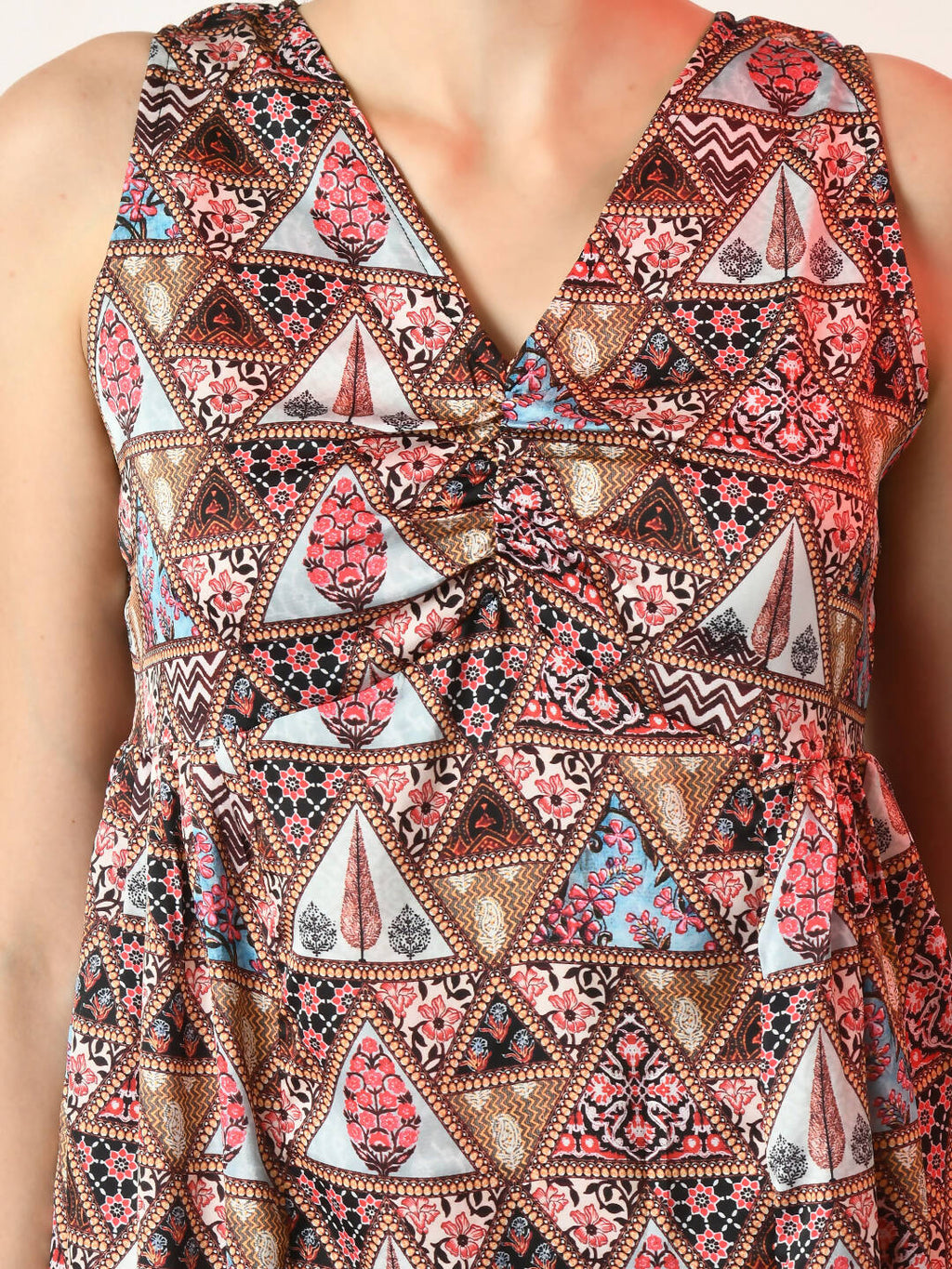 Myshka Women's Multi A-Line Printed Dress - Distacart