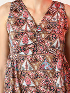 Myshka Women's Multi A-Line Printed Dress - Distacart