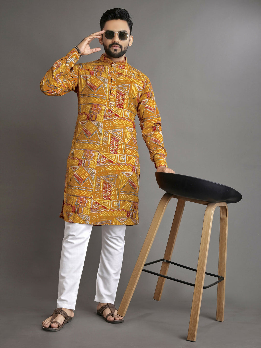 Anaita Multicolor Printed Cotton Straight Kurta