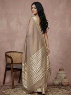 Shree Shyam Fashion Beige Cotton Saree - Distacart