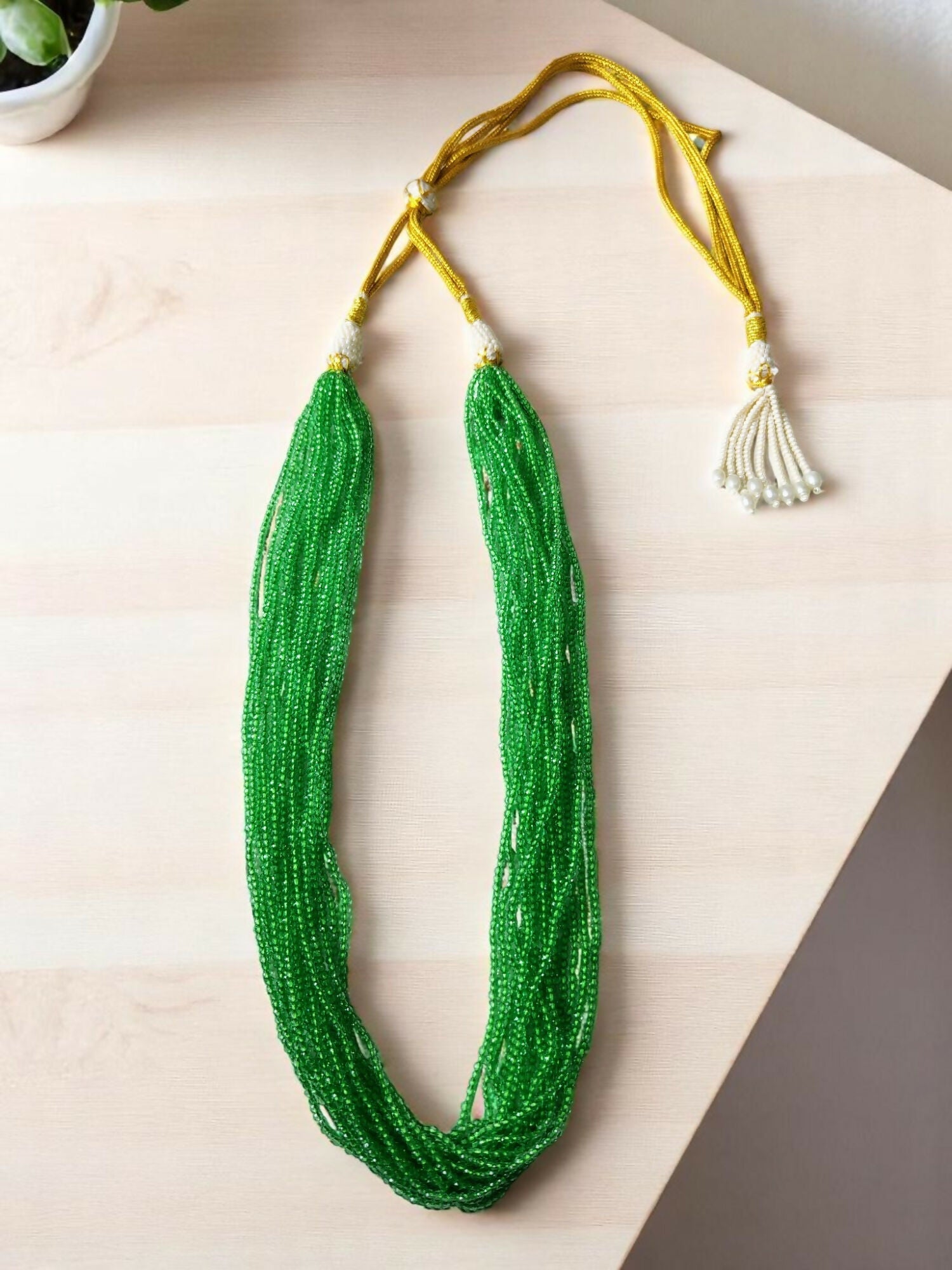 Inhanns Crystal Beads Luxe Edition – Multi-Layered Necklace - Light Green