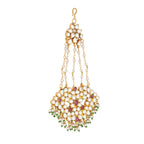 Nuyug 22K Gold-Plated Kundan & Red Stone Studded Jhumar Paasa Head Jewellery - Distacart