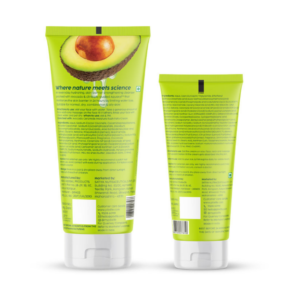 PLIX The Plant Fix Avocado Ceramide Moisture Rush - Cleanser & Cream