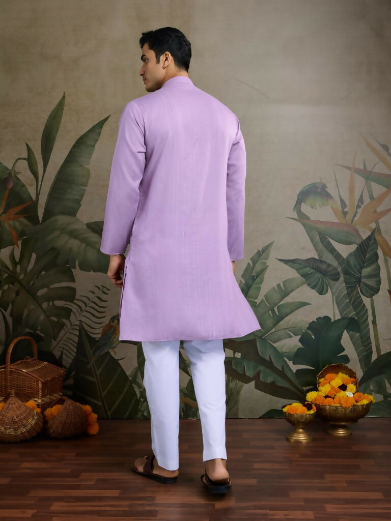 Vastranavya Dusty Pink Exclusive Viscose Rayon Festival Wear Real Mirror Work Kurta with Dupatta