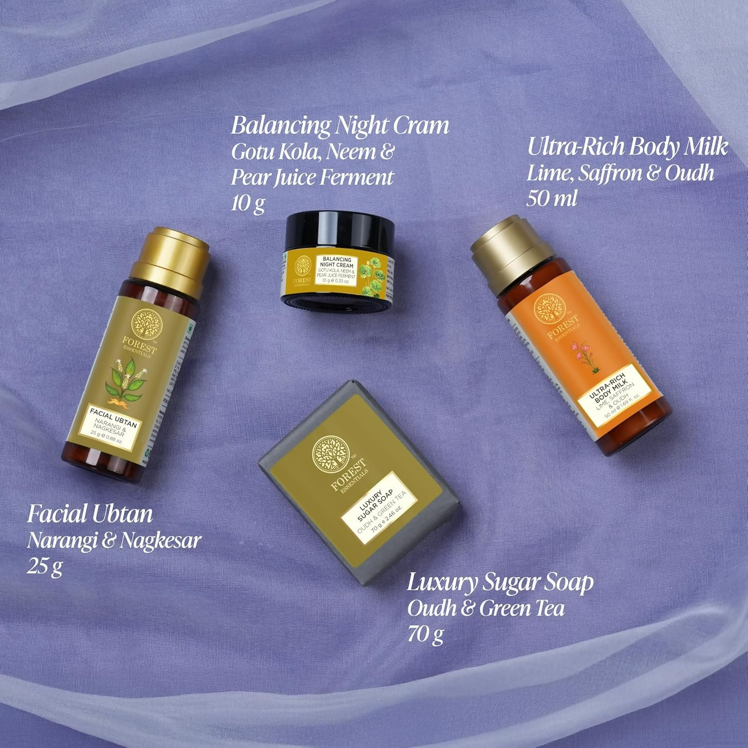 Forest Essentials Nalini Face & Body Essentials Kit - Distacart