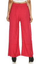 Mominos Fashion Moeza Reyon Cotton Magenta Color Chikan Work Palazzo