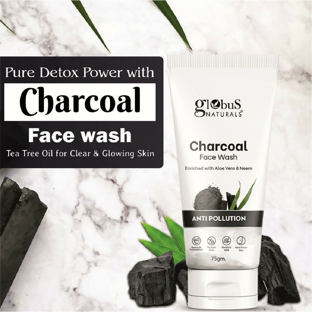 Globus Naturals Anti Pollution Charcoal Face Wash - Distacart
