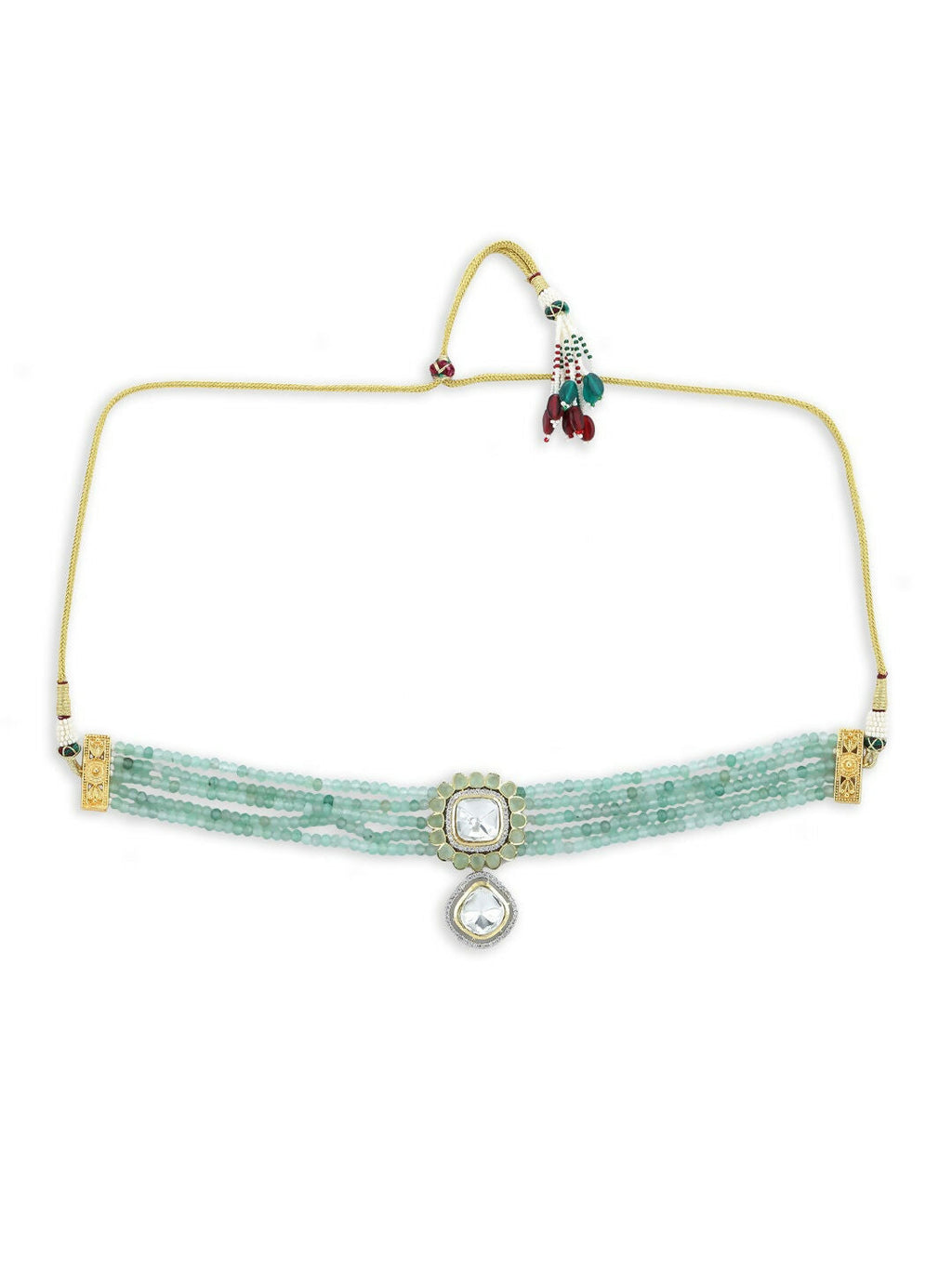 Green Kundan Choker - Ruby Raang