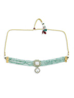 Green Kundan Choker - Ruby Raang