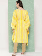 Ahalyaa Women's Traditional Wear kaftan Kurta - Yellow