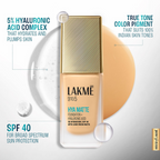Lakme 9to5 Hya Matte Foundation + Hyaluronic Acid - Warm Creme