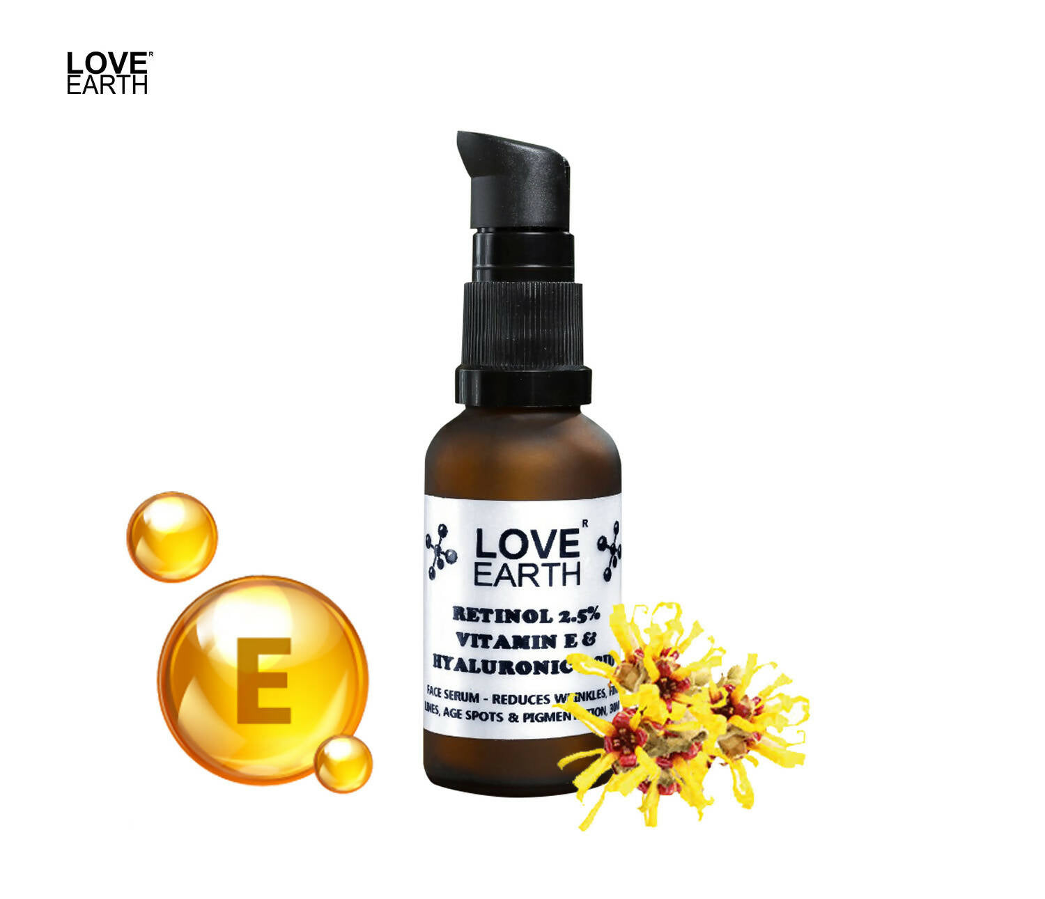 Love Earth Retinol 2.5% Vitamin E & Hyaluronic Acid – Face Serum