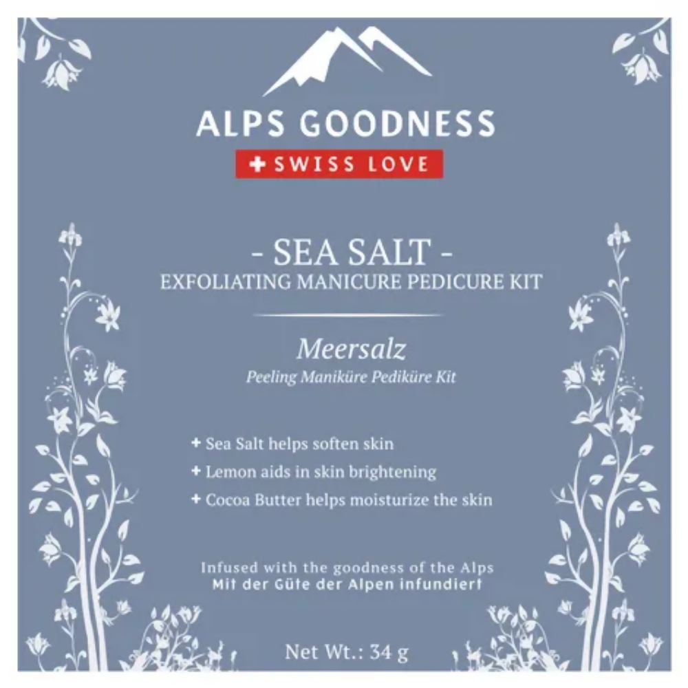 Alps Goodness Sea Salt Exfoliating Manicure Pedicure Kit