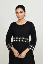Joban Fashion Black Rayon Kurta Set