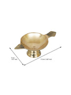 eCraftIndia Brass Diya With Stand & Holder