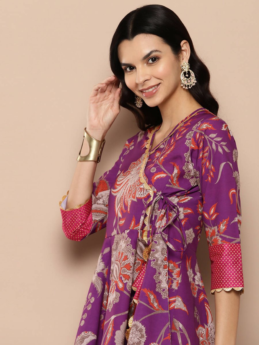 Ahalyaa Women's Traditional wear Tunic - Purple