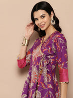 Ahalyaa Women's Traditional wear Tunic - Purple