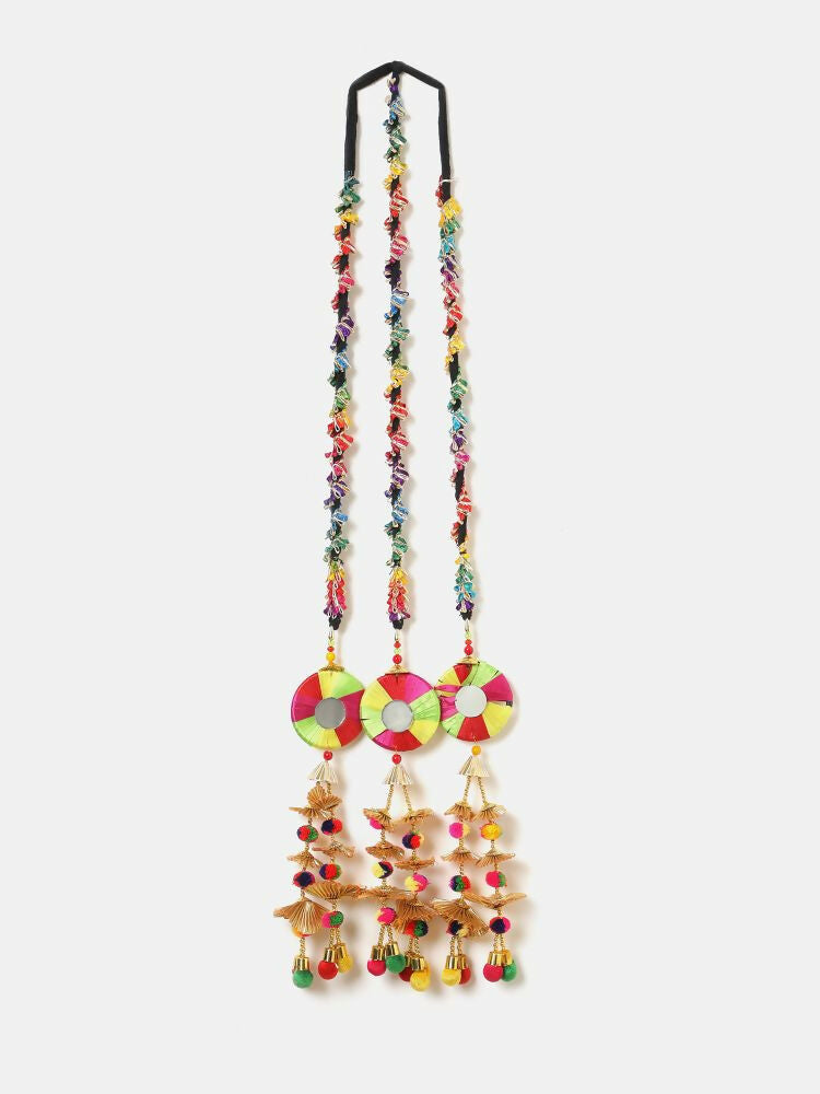 Ruby Raang Golden Work Parandi - Distacart