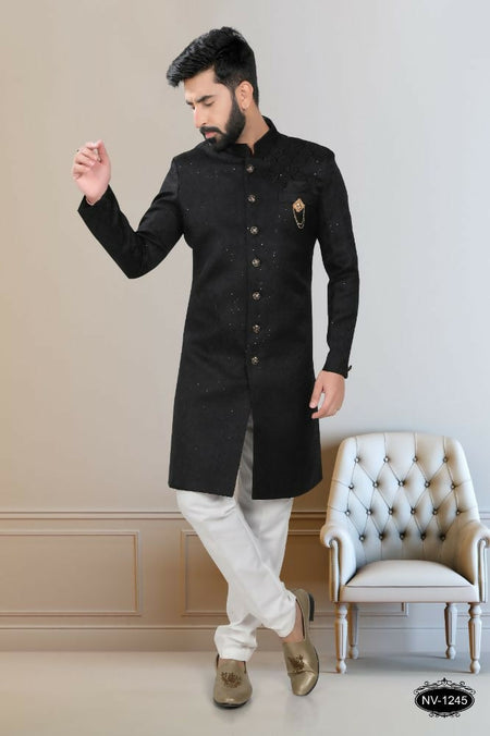 Joban Fashion Men's Black TR Kurta with Pyjama