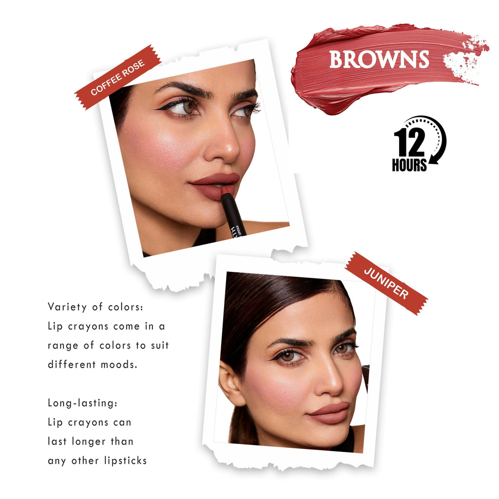 Love Earth Lip Crayon Non-Transfer Lipstick - Browns