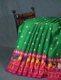 Mango Green Colored with Buttes Semi Silk Kota Saree By Gayathri Reddy Designer Studio