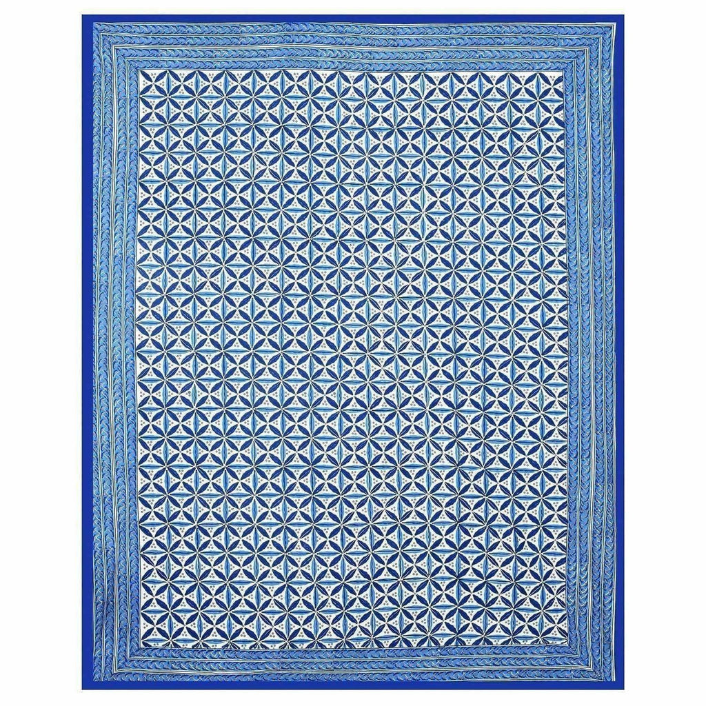 Premium Hand Printed Rajasthani Traditional Double/Queen Bedsheet with 2 Pillow Covers