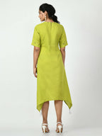 Myshka Women's Green A-Line Solid Kurta