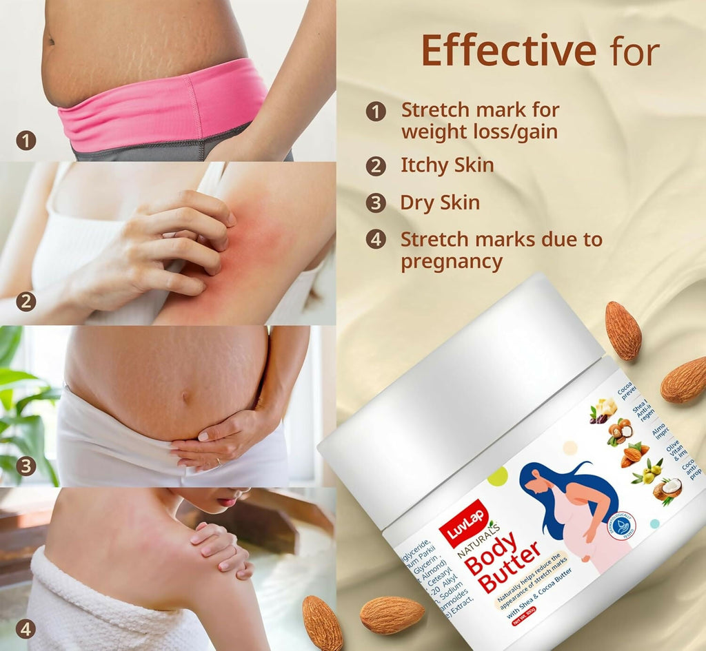 LuvLap Naturals Body Butter for Pregnant Belly