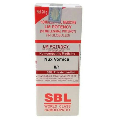 SBL Homeopathy Nux Vomica Globules - LM Potency