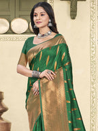 Shree Shyam Fashion Silk Green Saree - Distacart