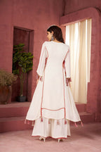 The52 Women's Gorgeous Rayon Fabric Thread Work Straight Kurta Palazzo Set - Distacart
