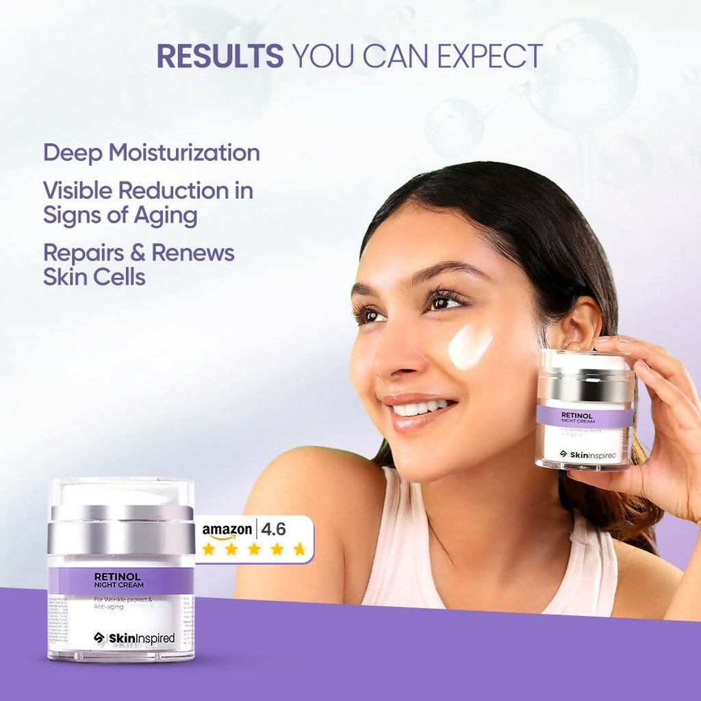 SkinInspired Retinol Night Cream For Wrinkles & Anti-Aging - Distacart