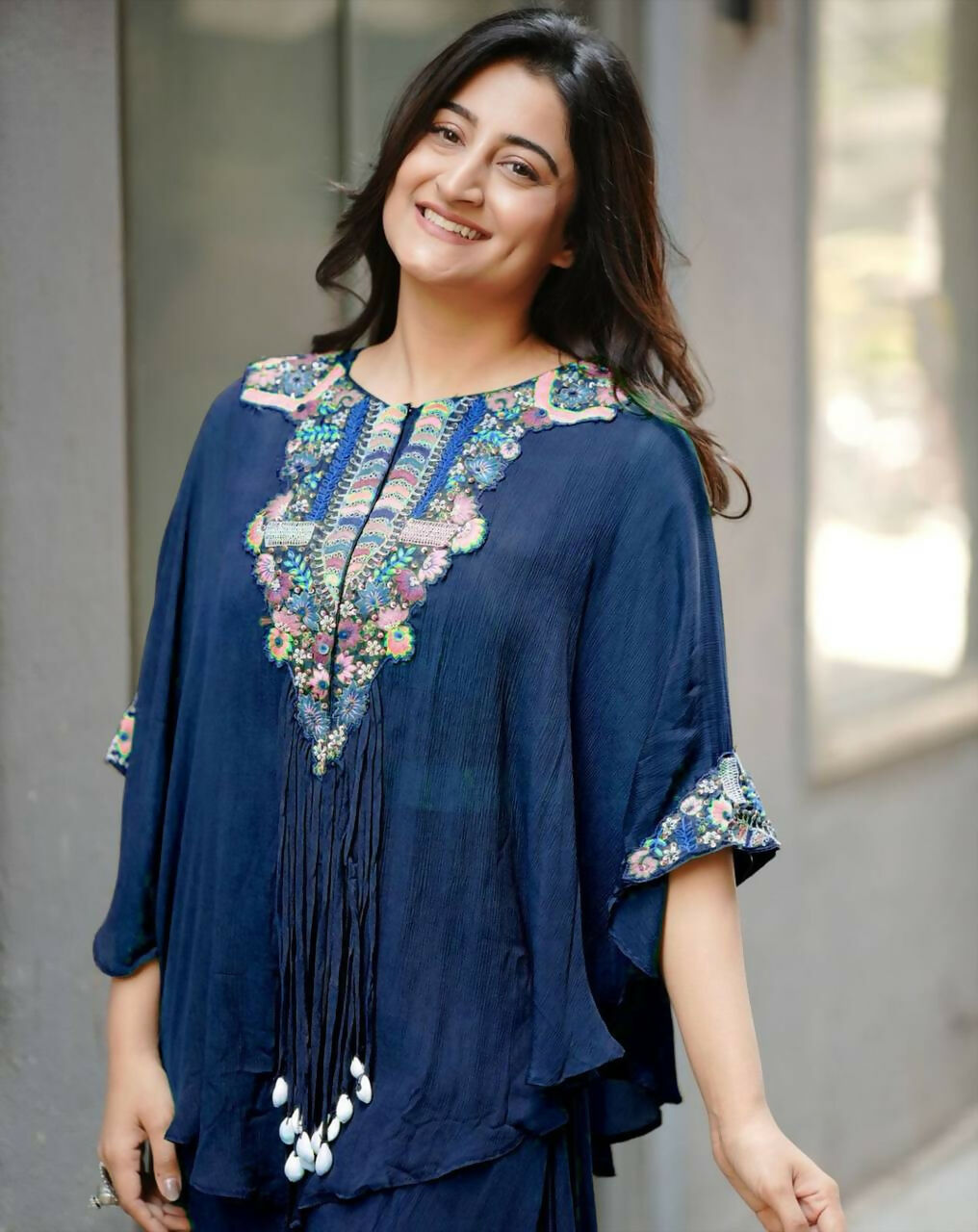 Joban Fashion Blue Kurta Set Chinon Embroidery Sequence Work - Distacart