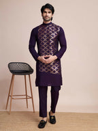 Vastranavya Traditional Festival Wear Pure Silk Thread & Sequence Embroidered Work Kurta