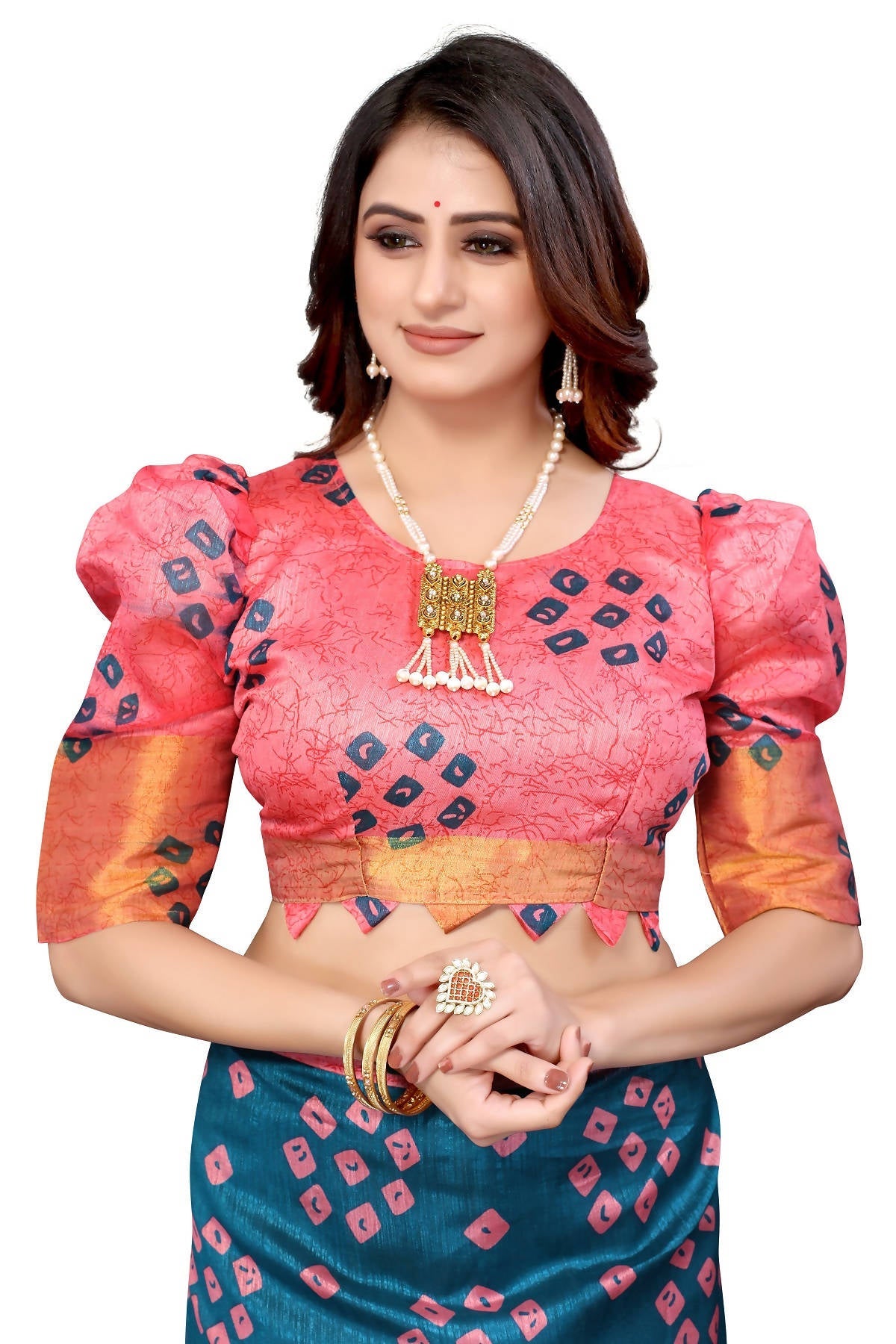 Vamika Ethnic Fire Rama Jari Border Linen Saree - Distacart