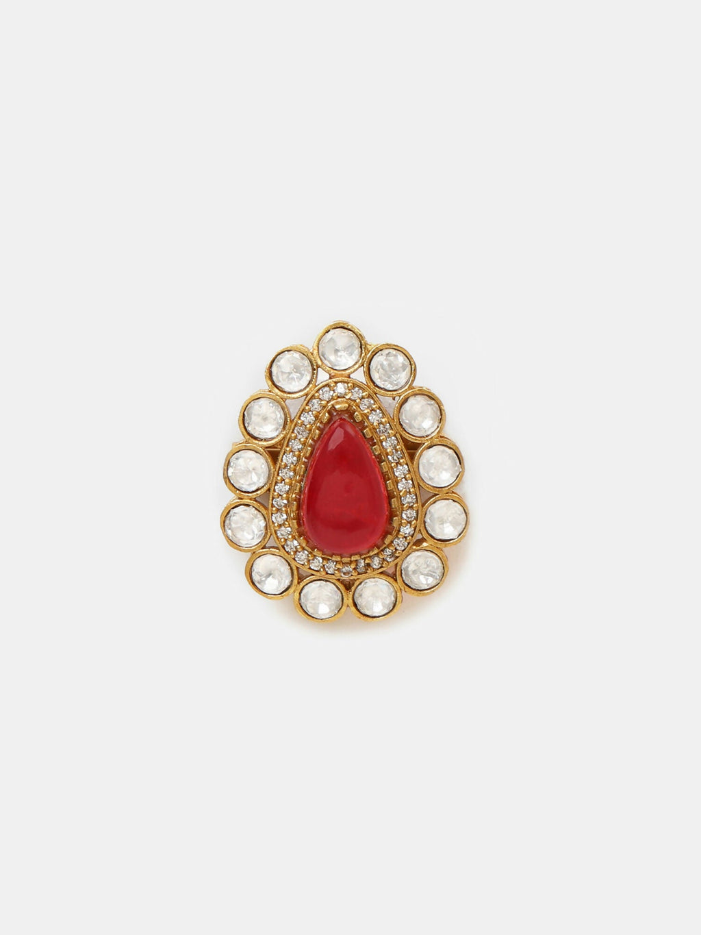Ruby Raang Teardrop Brooch