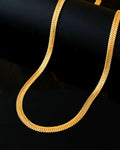 VOJ Men's Gold-Polished Thick Snake Chain