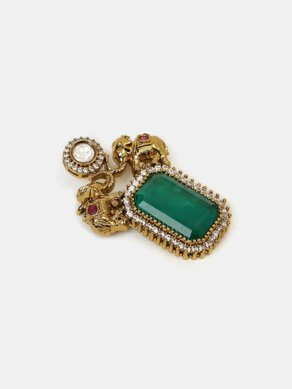 Ruby Raang Regal Green Brooch