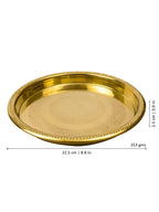 Spillbox Gold-Toned Brass Petal Thalli Round Pooja Essential