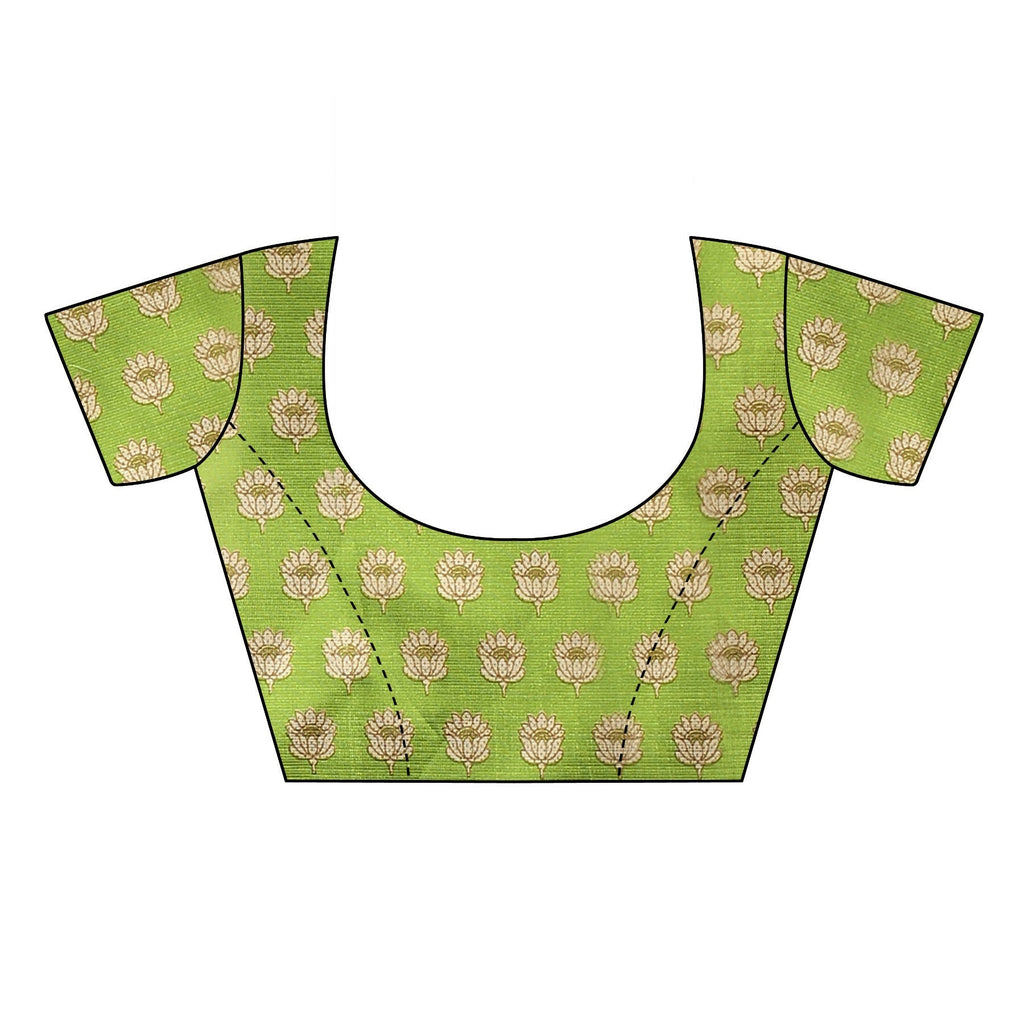 Vamika Green Printed Art Silk Saree