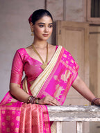 Shree Shyam Fashion Cream Soft Silk Saree - Distacart