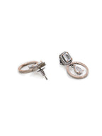Stone kundan earrings (white) - Ruby Raang - Distacart