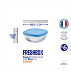 Duralex FreshBox Set of 6 Tempered Glass Container