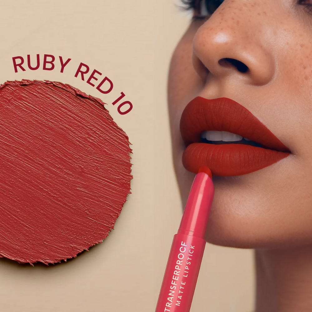 NY Bae Transfer-proof Matte Crayon Lipstick – Ruby Red 10