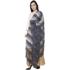 A R SILK Payal Plan Regular Dupatta Gray Color Dupatta or Chunni