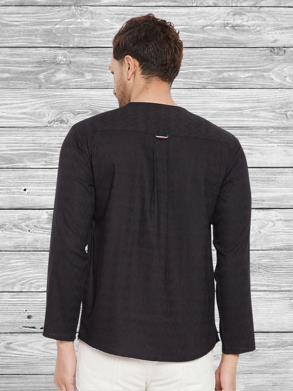 Even Apparels Men's Rayon Black Kurta