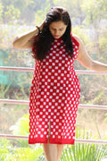 AnandaChhaya Red Sambalpuri Dress 2
