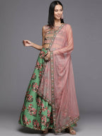 Ahalyaa Women's Traditional wear Lehenga Choli - Green
