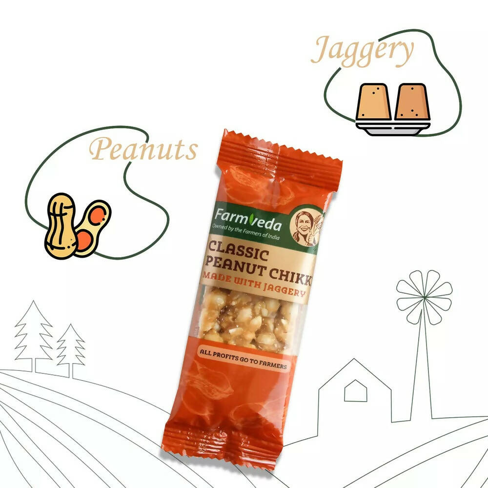 Farmveda Classic Peanut Chikki-Made With Jaggery - Distacart